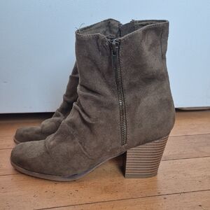 Western Style Suede Ankle Booties